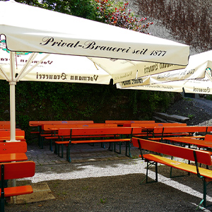 Biergarten untere Ebene